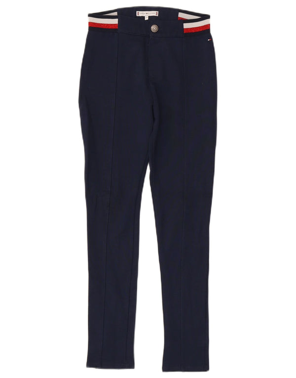Pantaloni casual slim per ragazze Tommy Hilfiger 9-10 anni W24 L25 Blu navy