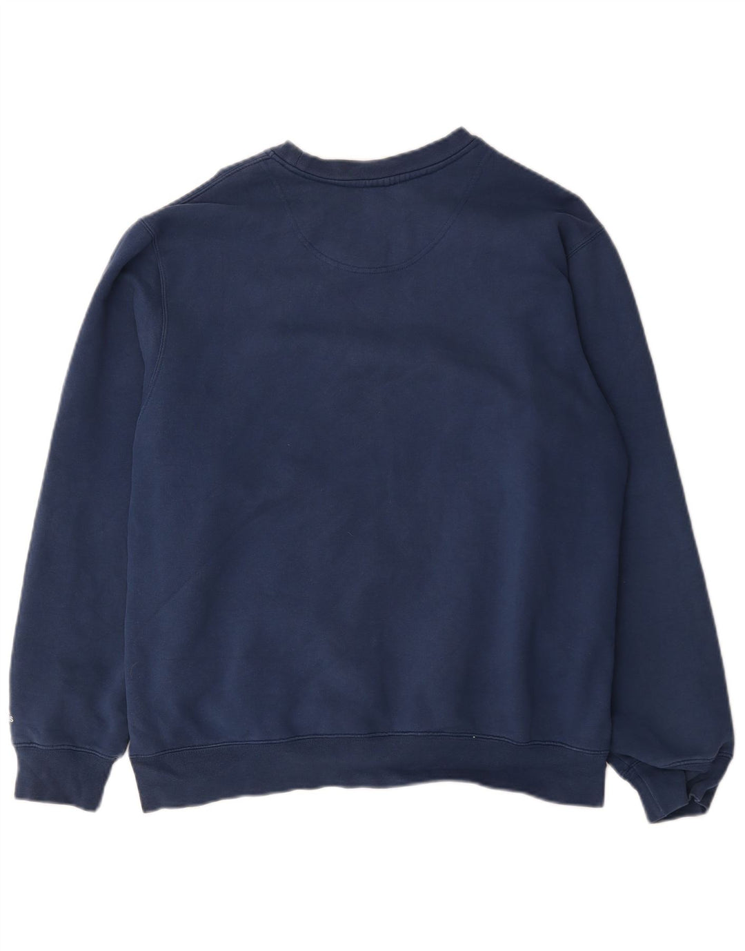 Felpa grafica da uomo Adidas Maglione grande in cotone blu navy