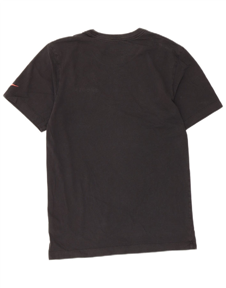 T-shirt grafica Nike Swoosh da uomo, piccola, in cotone nero
