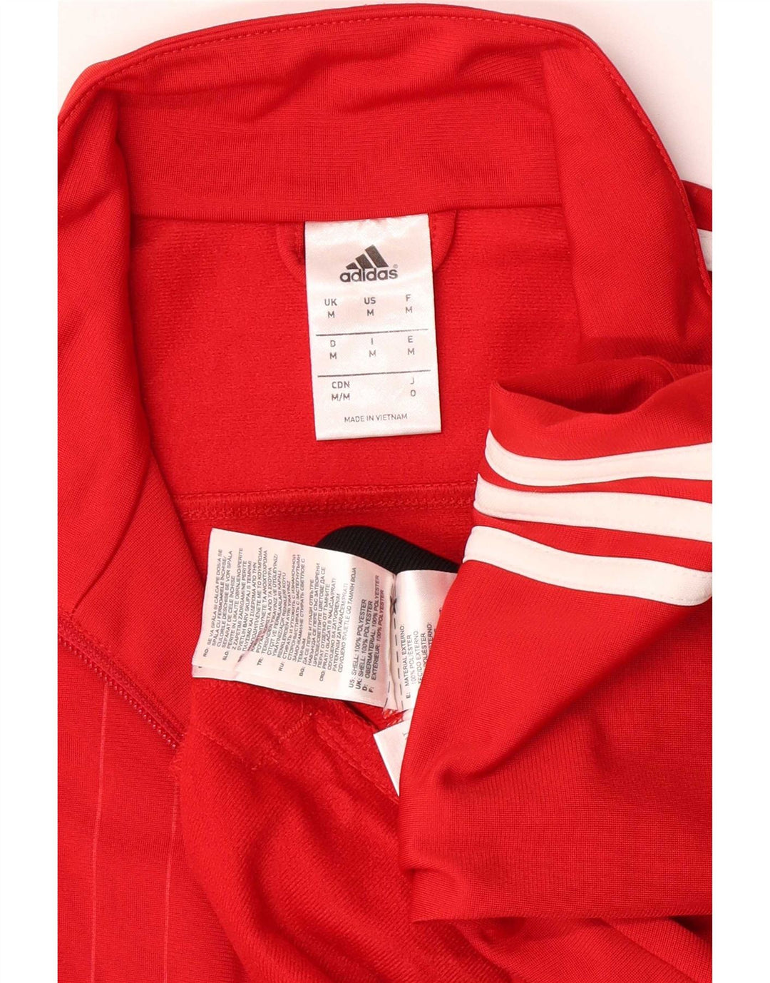 Giacca da ginnastica da uomo con vestibilità regolare grafica Adidas, colore rosso medio