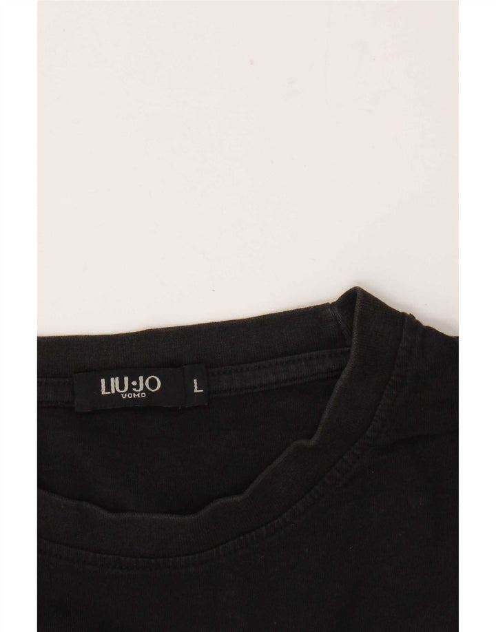 Liu Jo T-shirt grafica da uomo grande nera