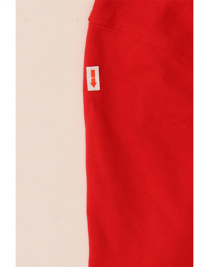 Felpa con cappuccio grafica da uomo Champion Large rossa