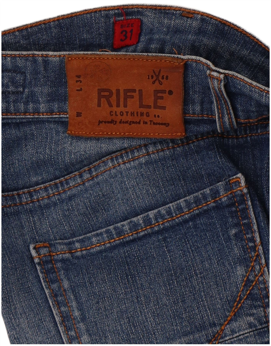 Pantaloncini di jeans da uomo Rifle W31 Blu medio