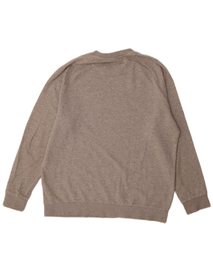 Felpa grafica da uomo Adidas Jumper XL in cotone grigio