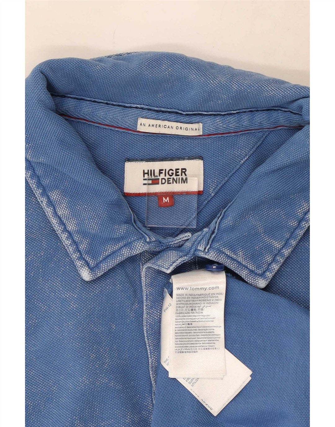 Polo da uomo Tommy Hilfiger in cotone blu medio