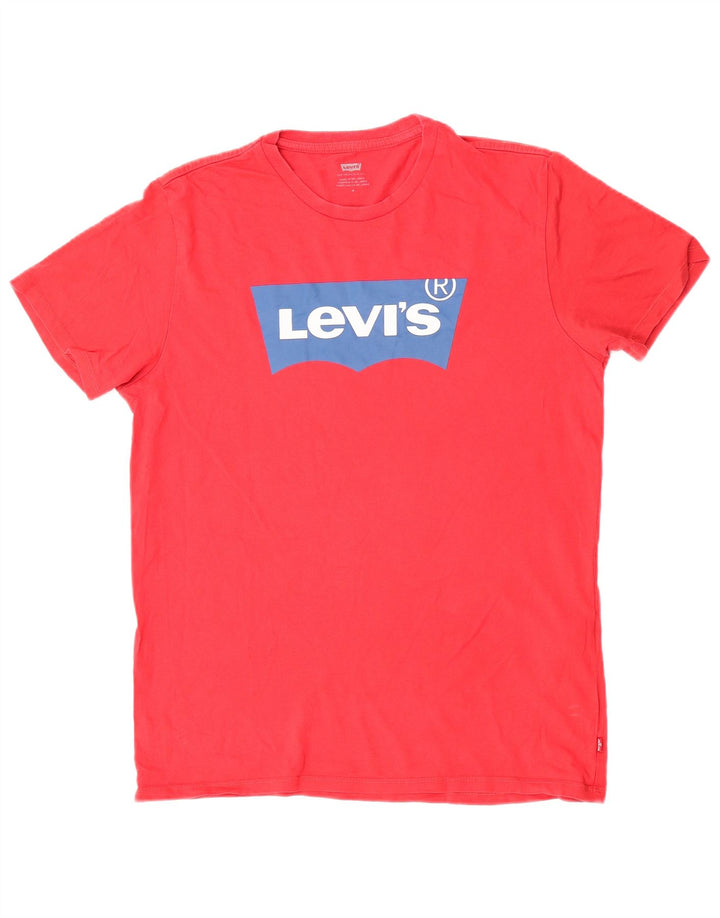 T-shirt grafica da uomo Levi's Top in cotone rosso medio