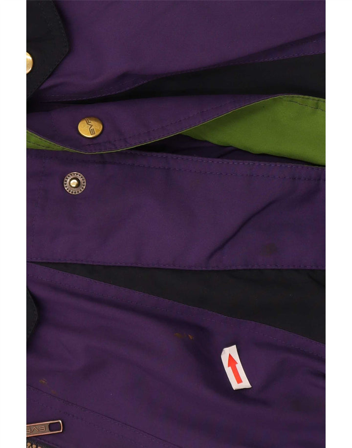 Giacca da sci con cappuccio da uomo EVF UK 40 Large Viola Colourblock Poliestere