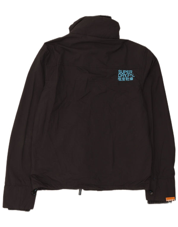 Giacca a vento oversize con grafica da donna SUPERDRY UK 14 media nera