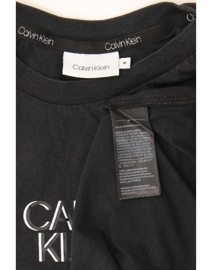 T-shirt grafica da uomo Calvin Klein Top in cotone nero medio