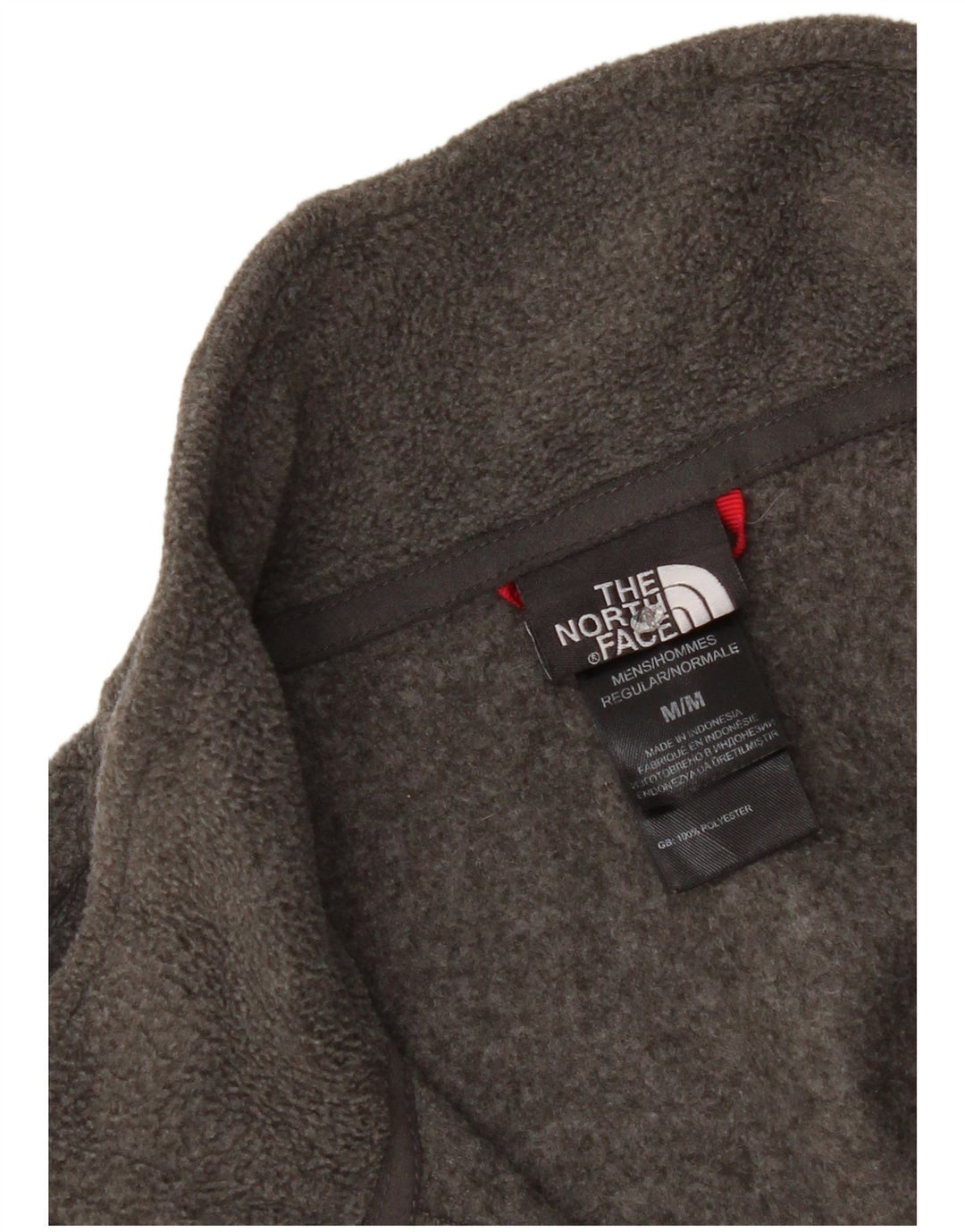 Maglione in pile da uomo The North Face con zip e collo in poliestere grigio medio