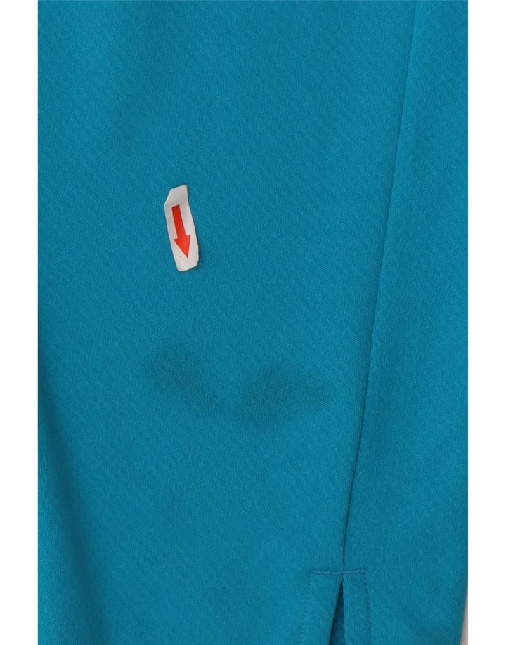 Top della tuta da ginnastica Nike Dri Fit con collo e zip da uomo XL Blu Colourblock