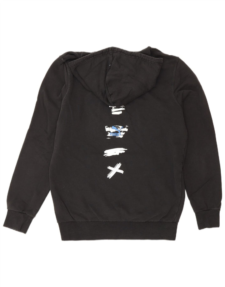 Felpa con cappuccio grafica da uomo Puma piccola in cotone nero