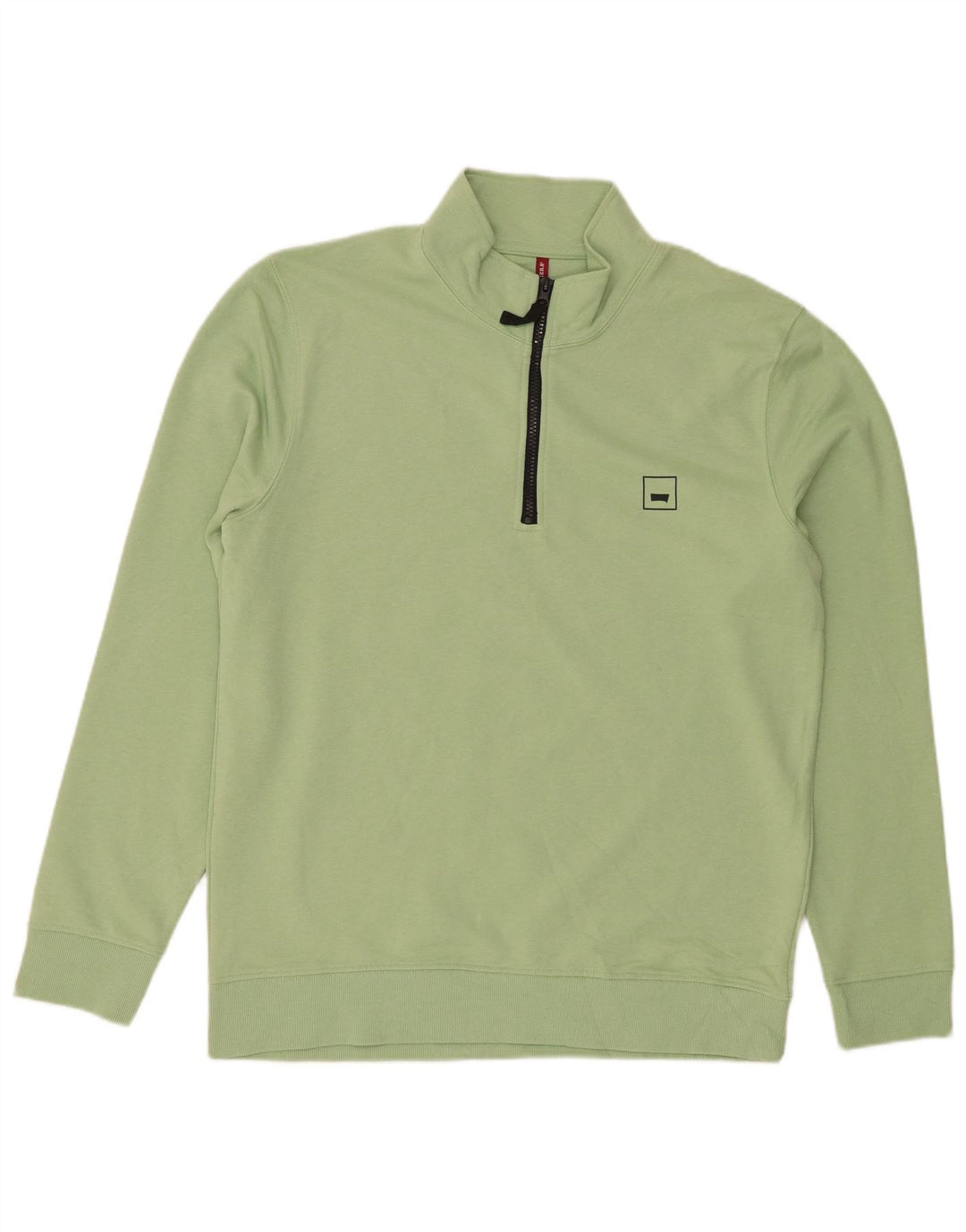 Felpa Carrera da uomo con zip e collo maglione XL verde cotone