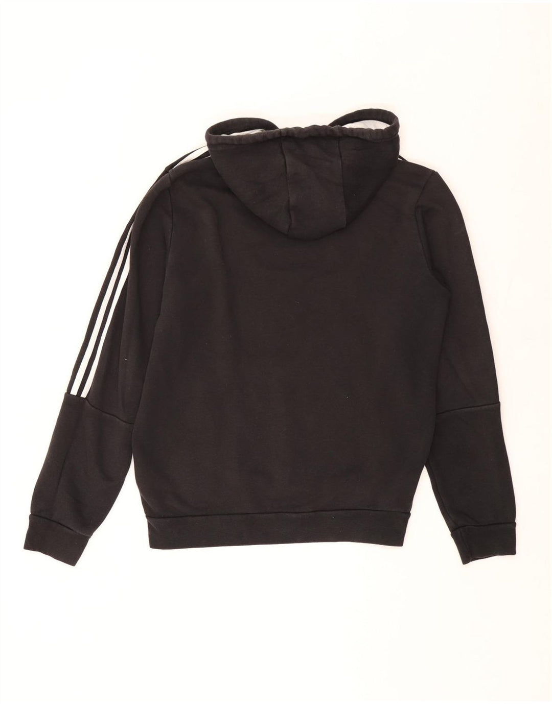 Felpa con cappuccio da uomo Adidas media in cotone nero