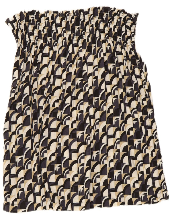 Top senza spalline da donna Benetton UK 8 Small multicolore geometrico