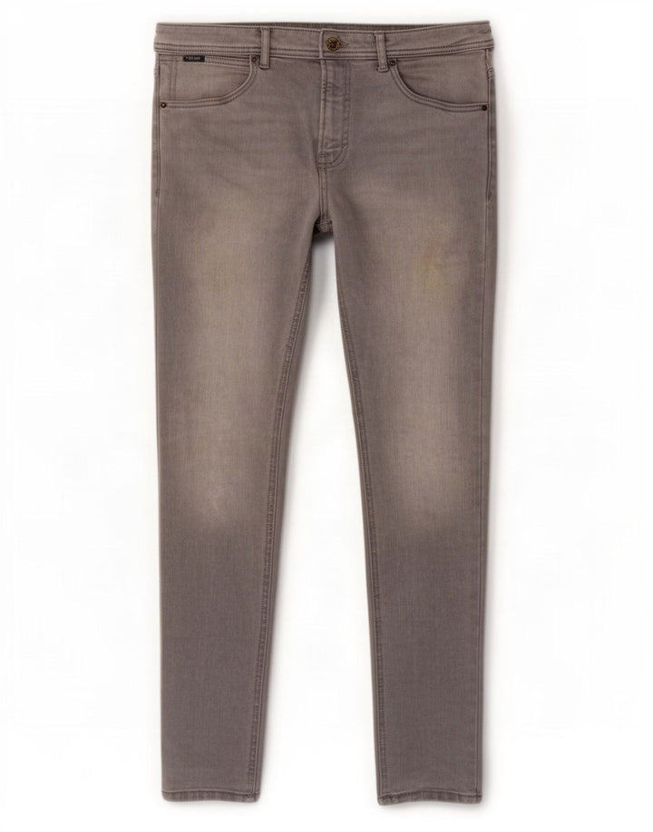 Jeans slim da uomo Zara EU 44 Large W34 L31 Cotone grigio
