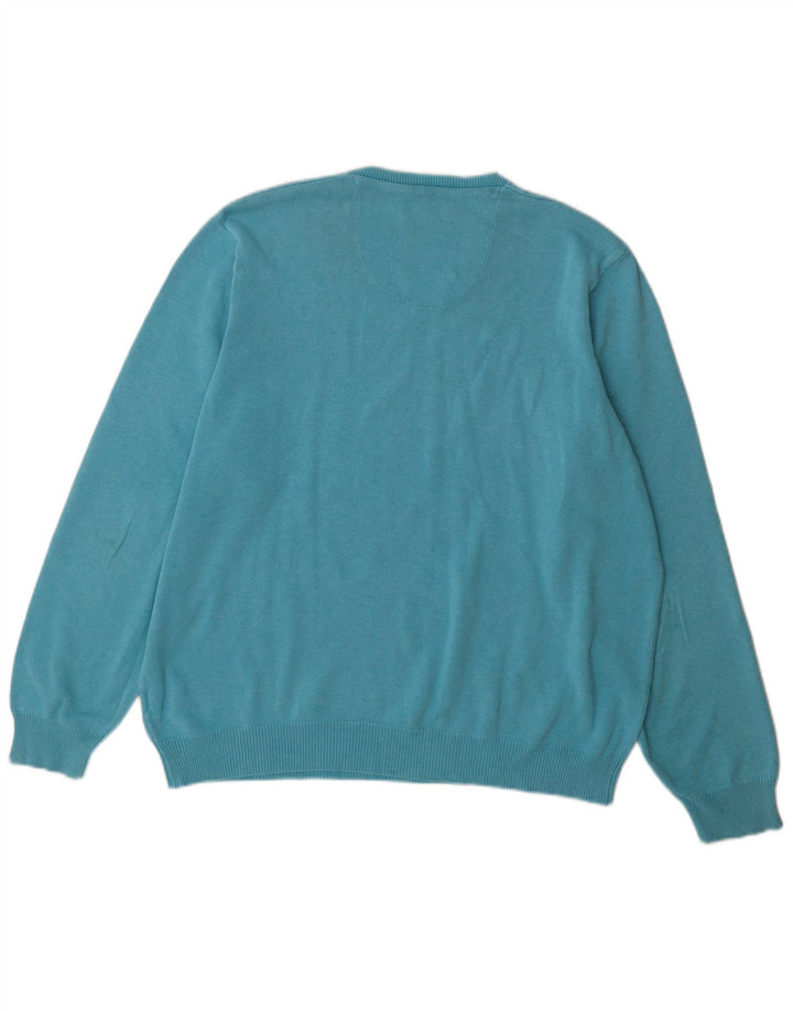 Maglione maglione con scollo a V vestibilità regolare da uomo Marks & Spencer XL Blu