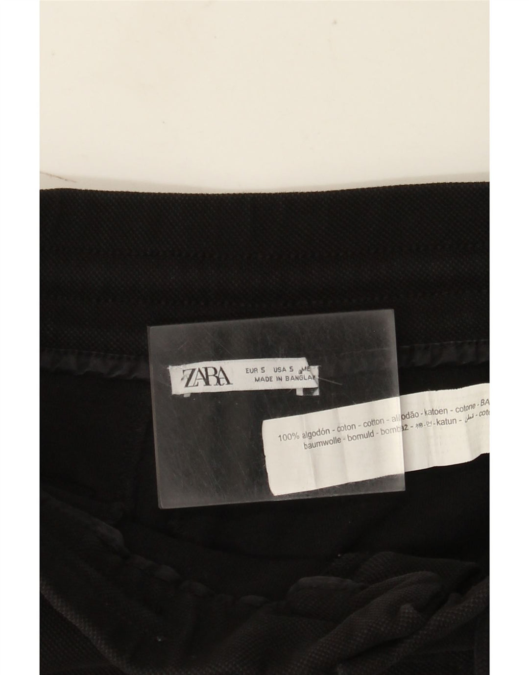 Pantaloncini cargo Zara da uomo piccoli W30 in cotone nero