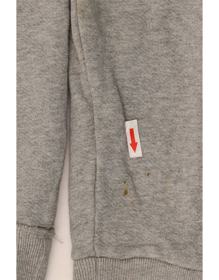 Felpa con cappuccio grafica da uomo Fat Face, piccola, in cotone grigio screziato