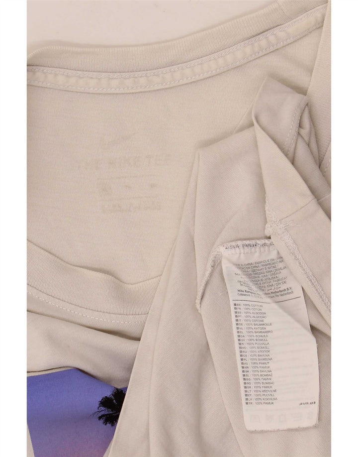 T-shirt grafica da uomo Nike Top grande in cotone bianco