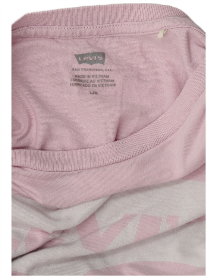 T-shirt grafica da donna Levi's Top UK 16 Large Rosa