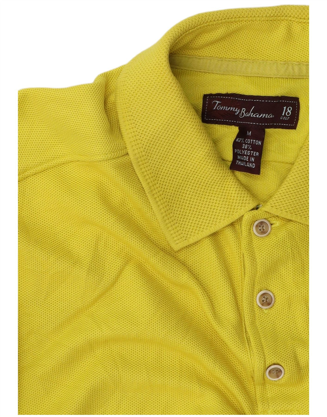 Polo da uomo Tommy Bahama in cotone giallo medio