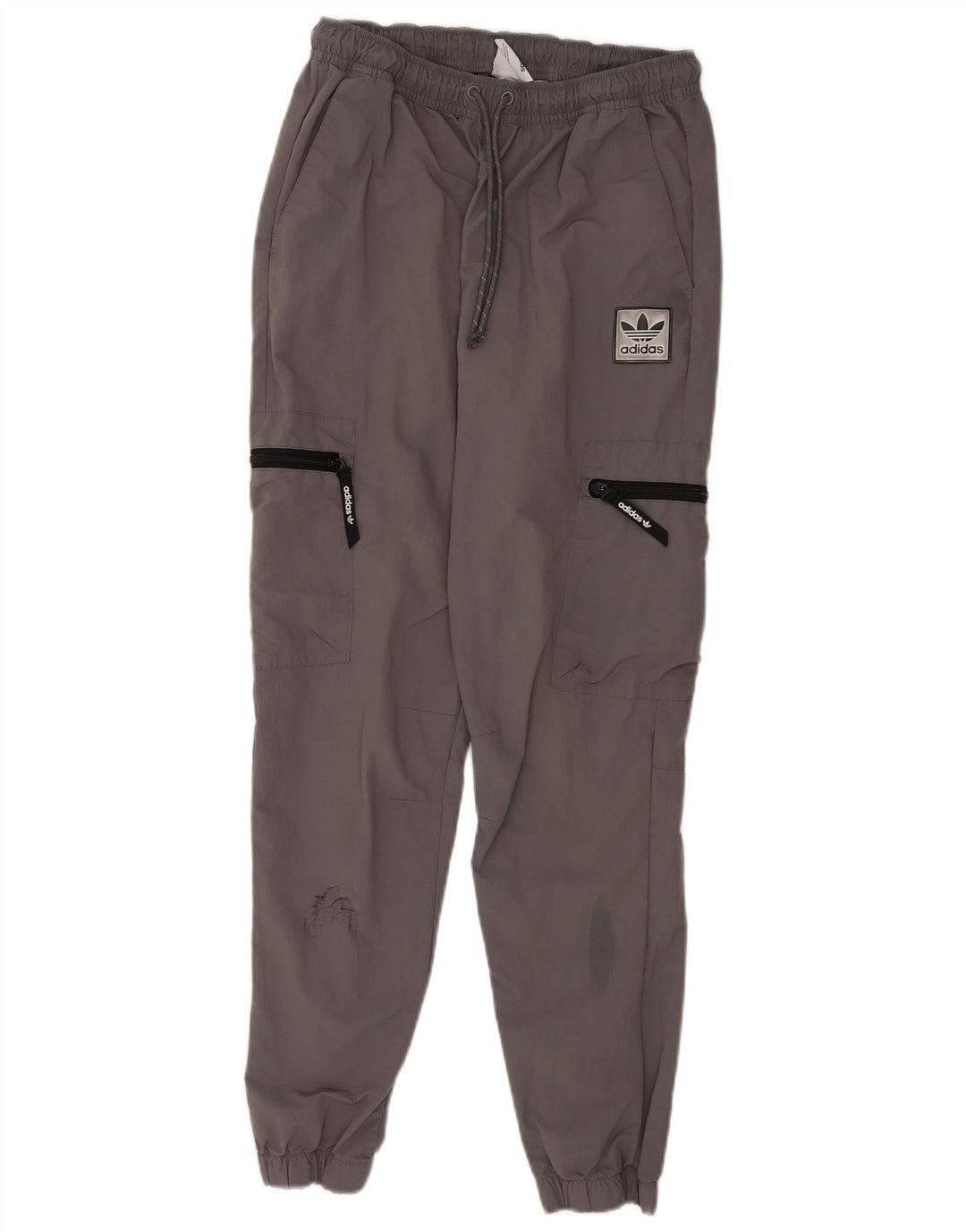 Pantaloni da tuta da uomo Adidas Cargo Pantaloni da jogging in nylon grigio medio