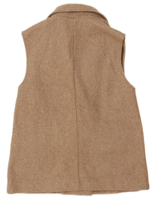 Gilet doppiopetto da donna Zara UK 12 Poliestere beige medio