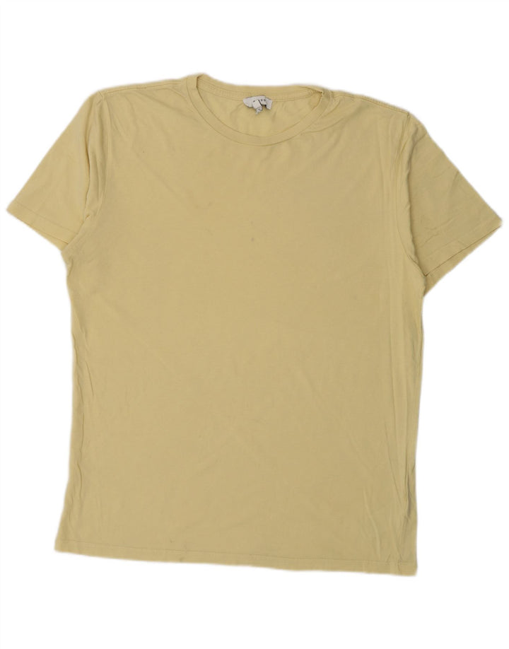 T-shirt da uomo Reiss Top in cotone giallo medio