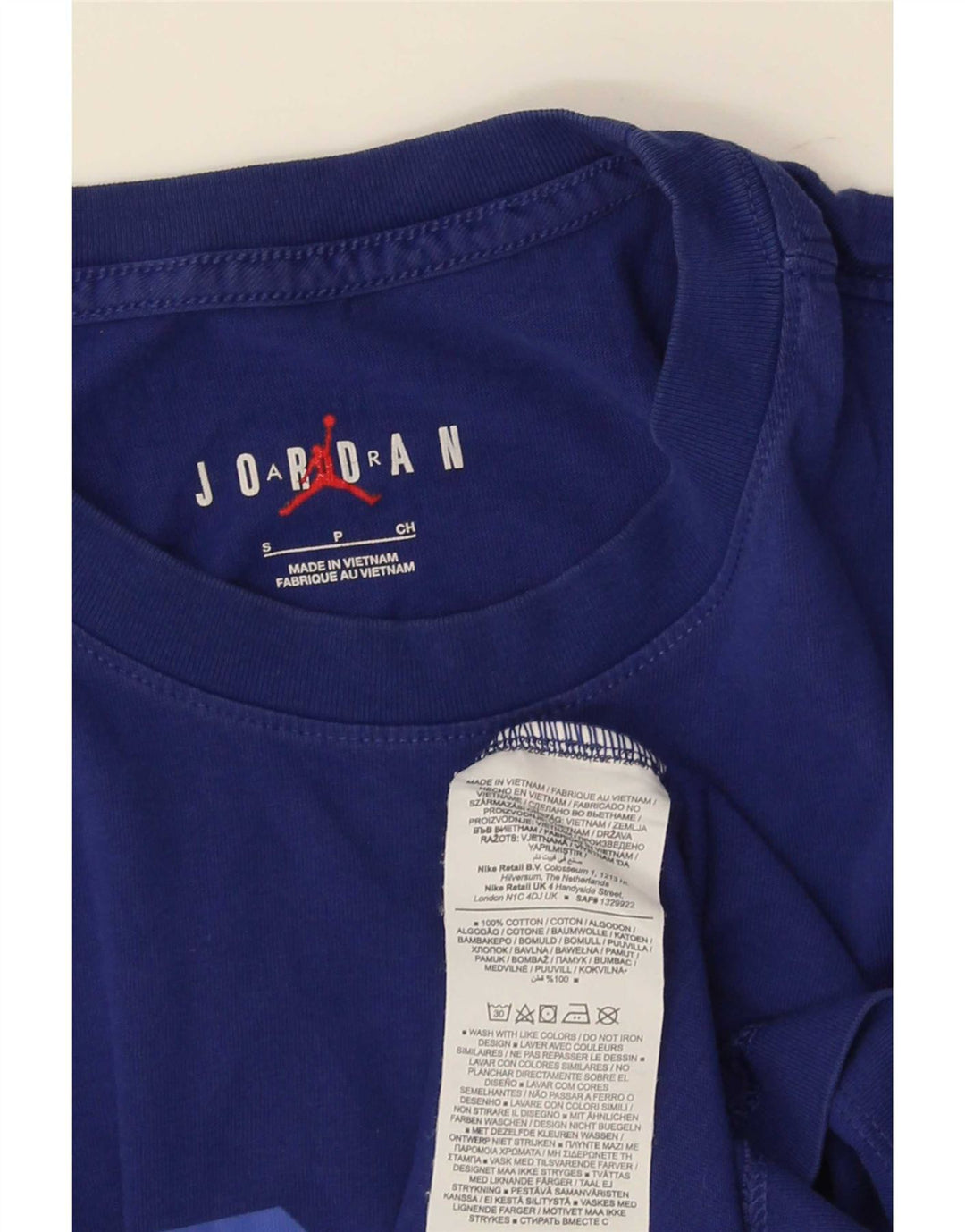 T-shirt grafica da uomo Nike Top Small in cotone blu