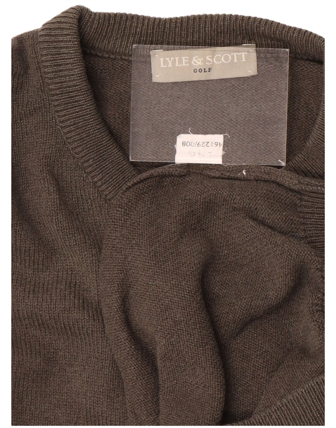 Maglione maglione girocollo da golf da uomo Lyle & Scott grande grigio