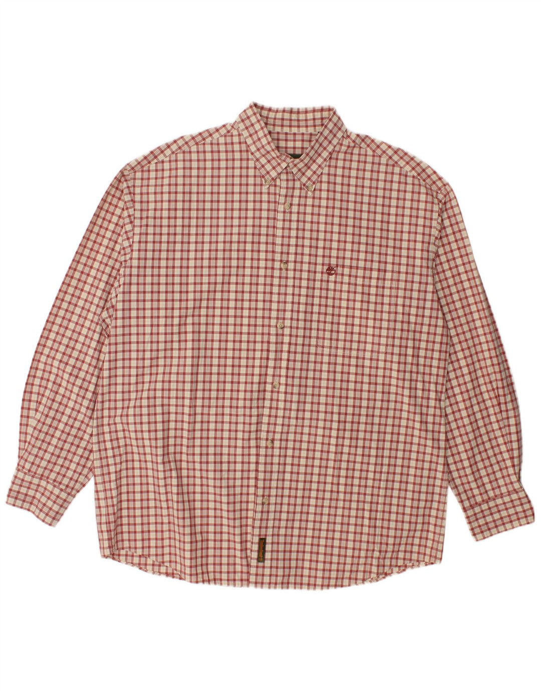 Camicia da uomo Timberland in cotone a quadri rossi grandi