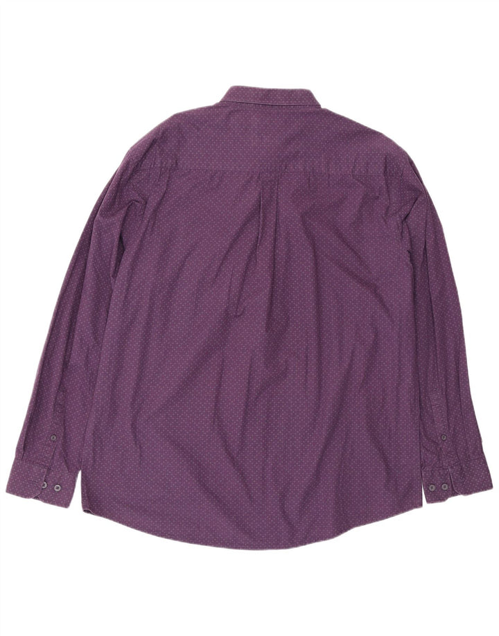Camicia da uomo James Pringle Large in cotone geometrico viola