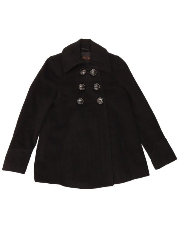 Cappotto da marinaio da donna Zara UK 8 piccolo acetato nero