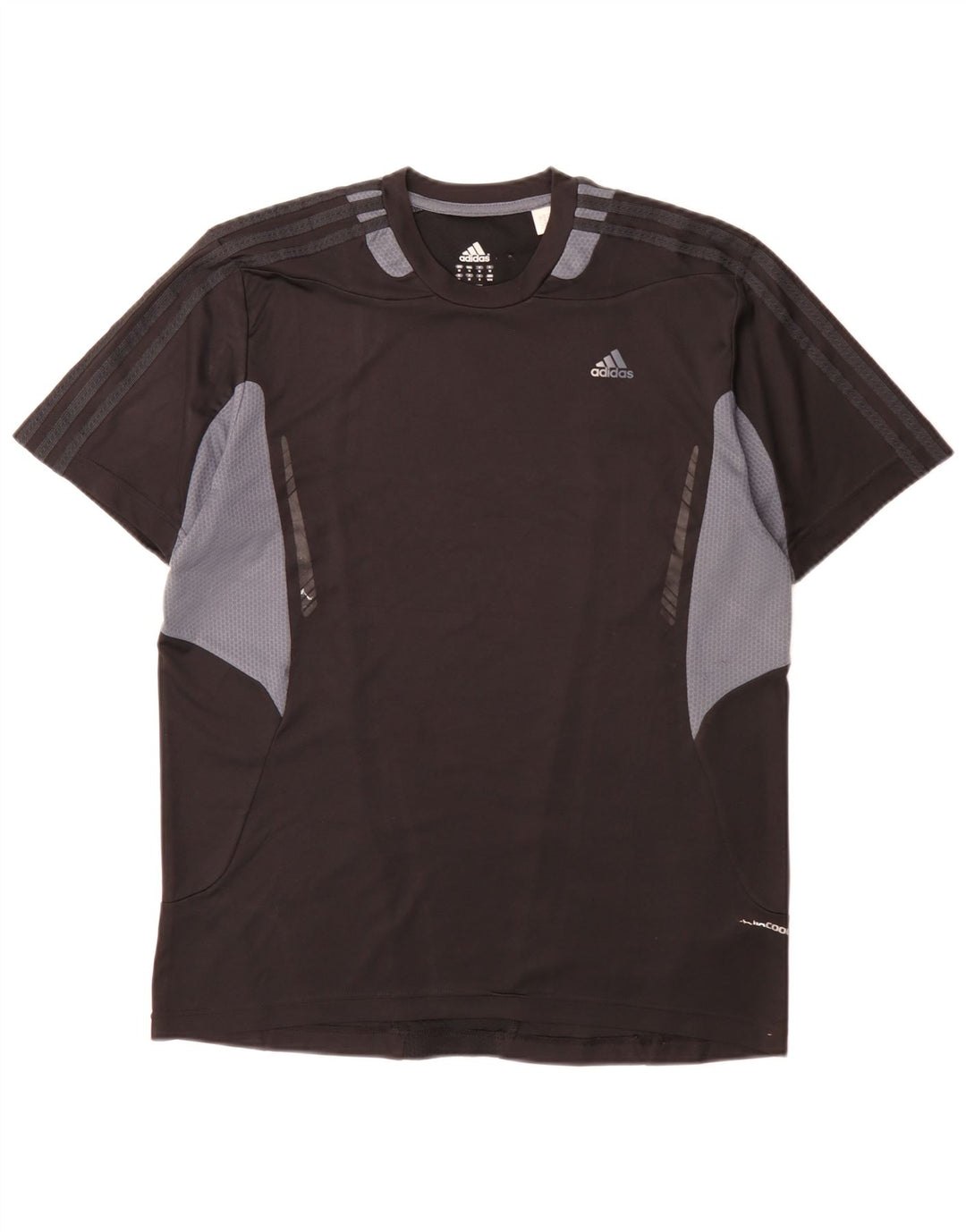 Adidas T-shirt da uomo Top Medium Black Colourblock poliestere sportivo