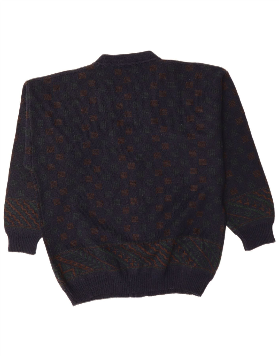 Maglione cardigan da uomo Ranger XL blu navy geometrico