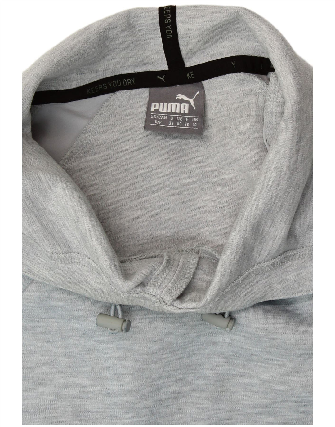 Felpa con cappuccio PUMA da donna UK 10 piccola grigia