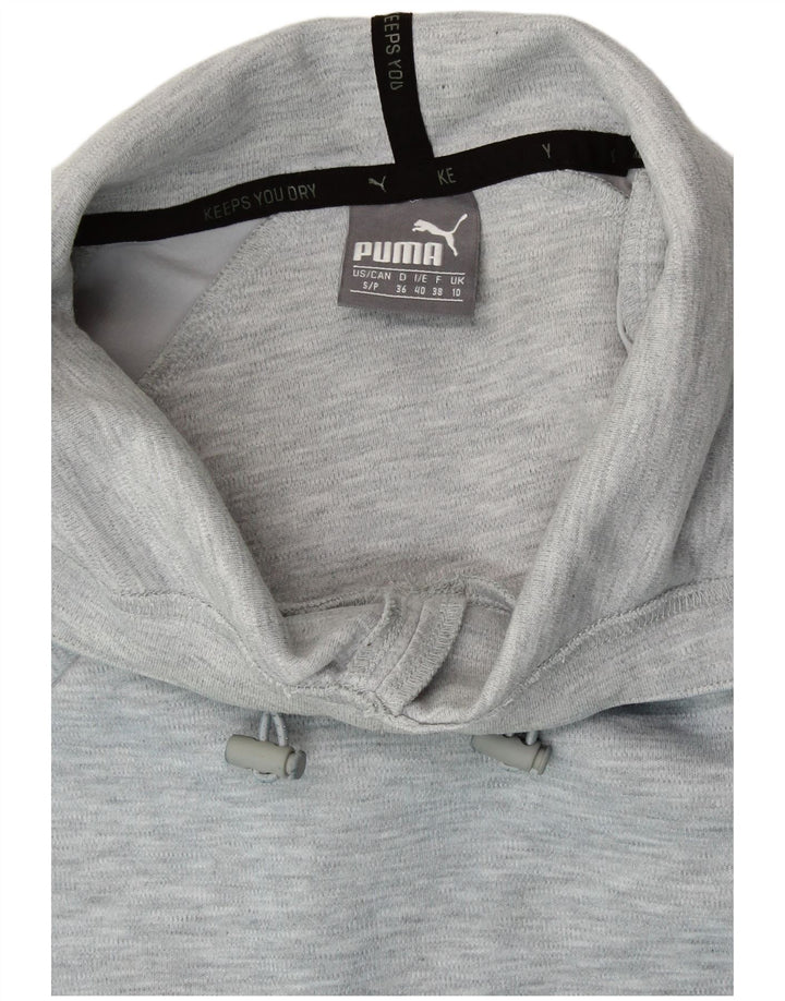 Felpa con cappuccio PUMA da donna UK 10 piccola grigia