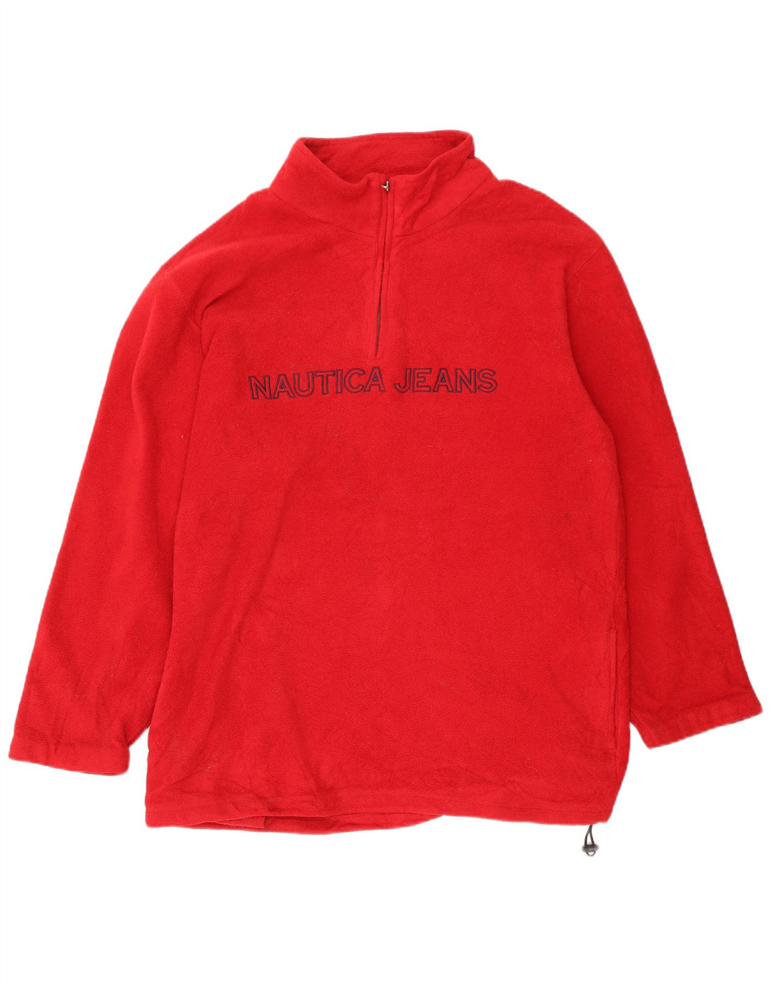 Maglione in pile da uomo Nautica con grafica con zip e collo XL rosso poliestere