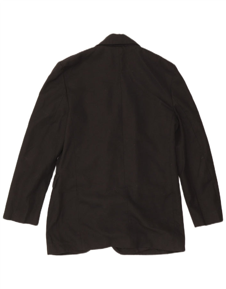 Giacca blazer a 2 bottoni da donna Zara UK 10 piccola viscosa nera