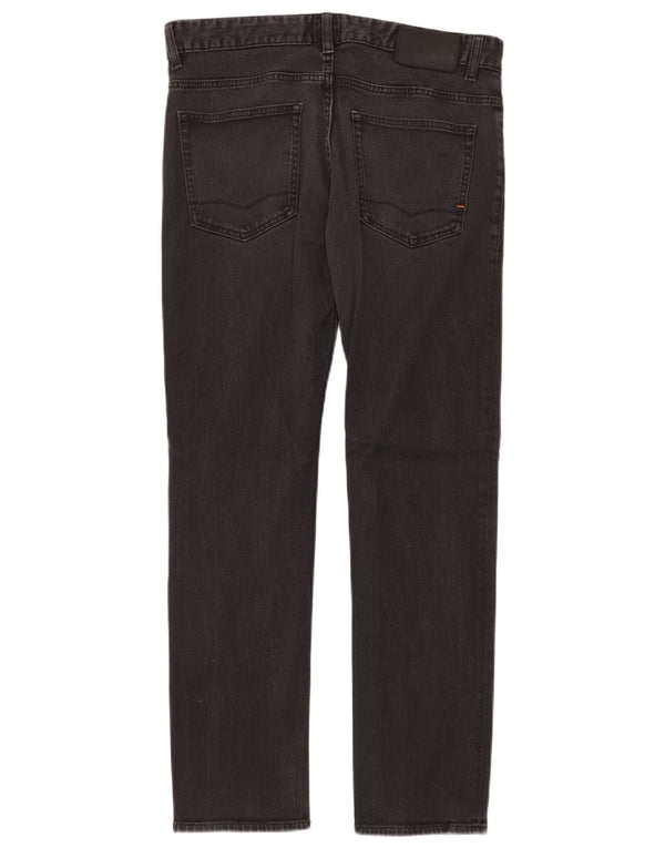 Jeans slim da uomo HUGO BOSS Delaware W32 L30 cotone nero