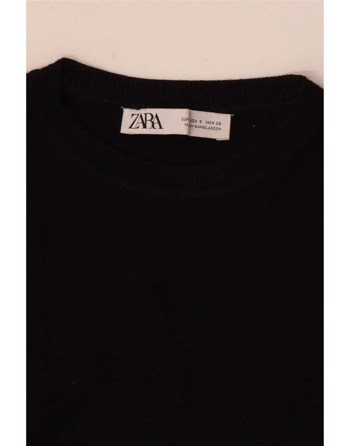 Canotta corta da donna Zara UK 8 piccola nera