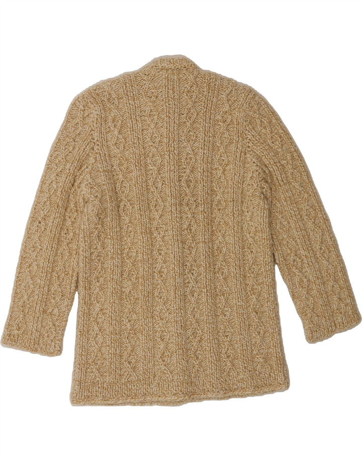 VINTAGE Womens Cardigan Sweater UK 12 Medium Beige Vintage Vintage and Second-Hand Vintage from Messina Hembry 