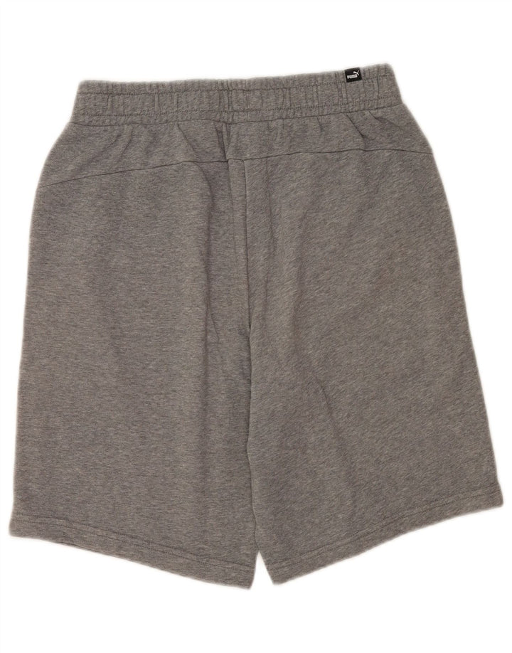Pantaloncini sportivi da uomo Puma in cotone screziato grigio medio
