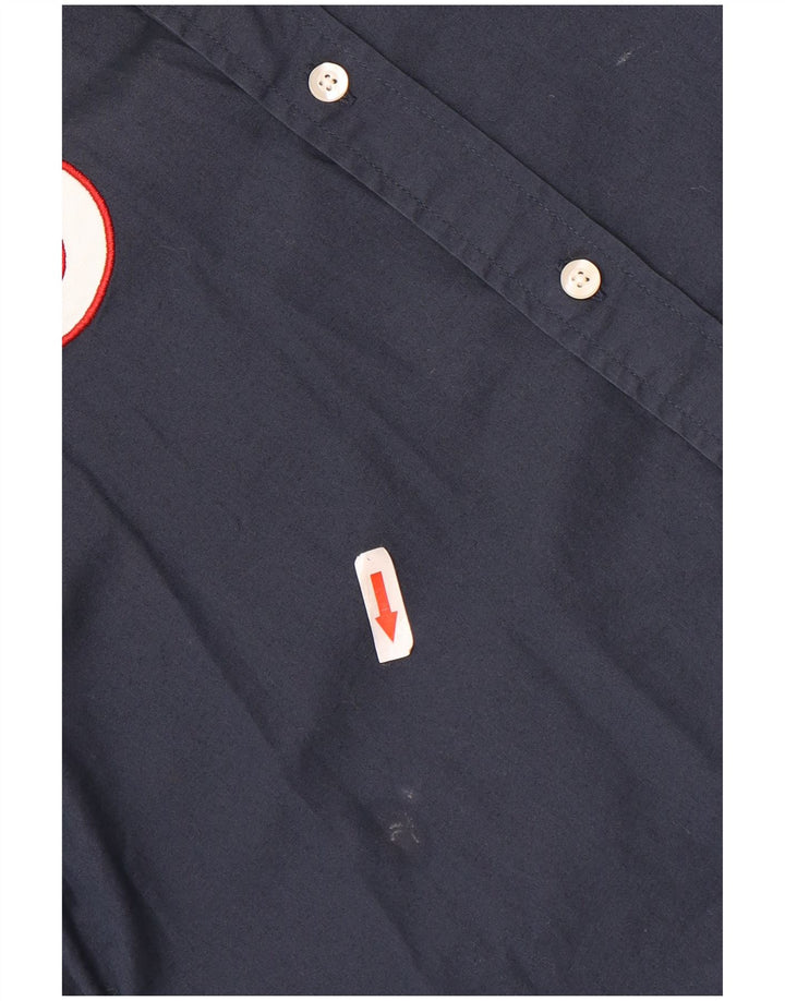 Camicia grafica da uomo La Martina piccola in cotone blu navy