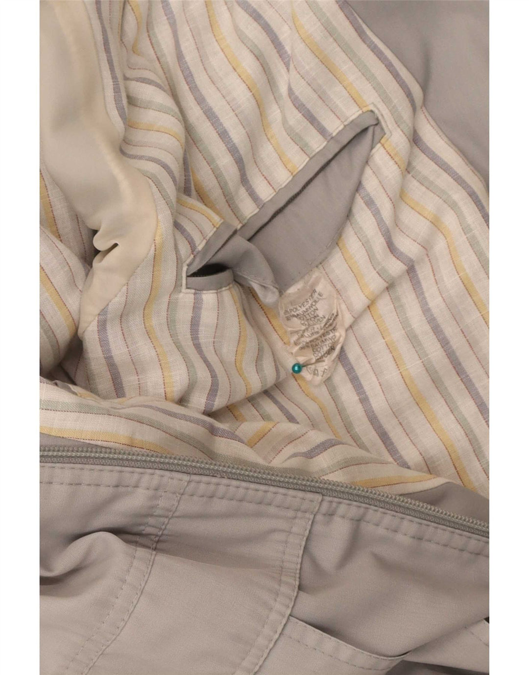 Giubbotto bomber da uomo vintage UK 40 grande poliestere grigio