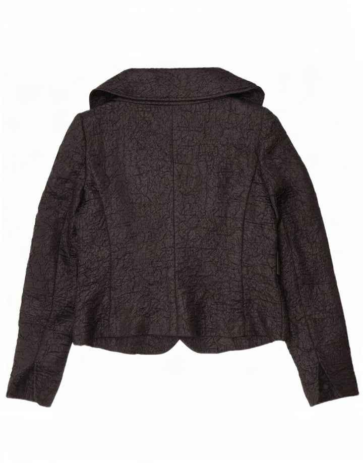 Giacca blazer aperta corta da donna Max Mara UK 12 poliestere nero medio