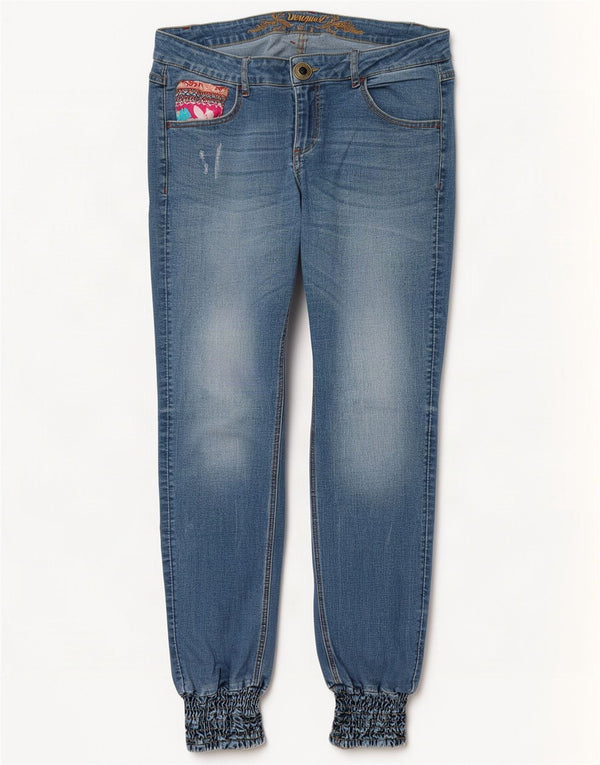 Desigual Pantaloni da jogging da donna in difficoltà Jeans slim W32 L31 Blu