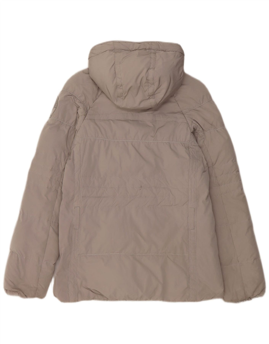 Giacca imbottita con cappuccio da donna Napapijri UK 10 Small Grigio Poliestere