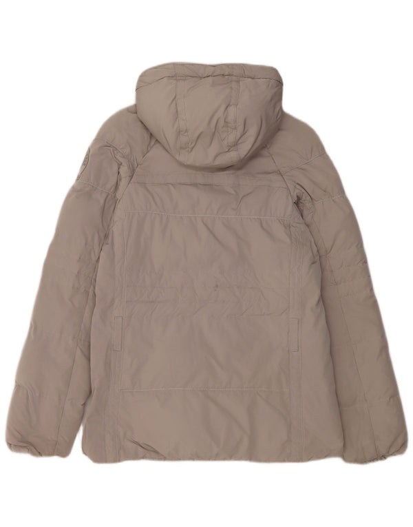Giacca imbottita con cappuccio da donna Napapijri UK 10 Small Grigio Poliestere